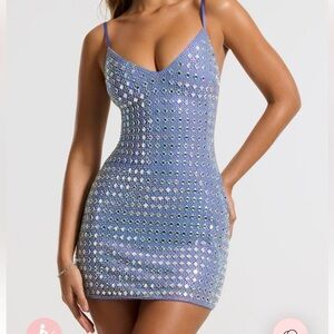 Oh Polly Embellished A-Line Mini Dress